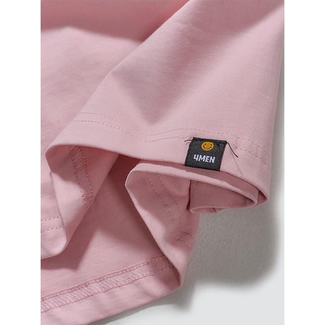 Áo thun nam cotton 4MEN AT048 cổ tròn, ngắn tay, form suông, vải cotton dày dặn, thoáng mát, in chữ trước ngực | BigBuy360 - bigbuy360.vn