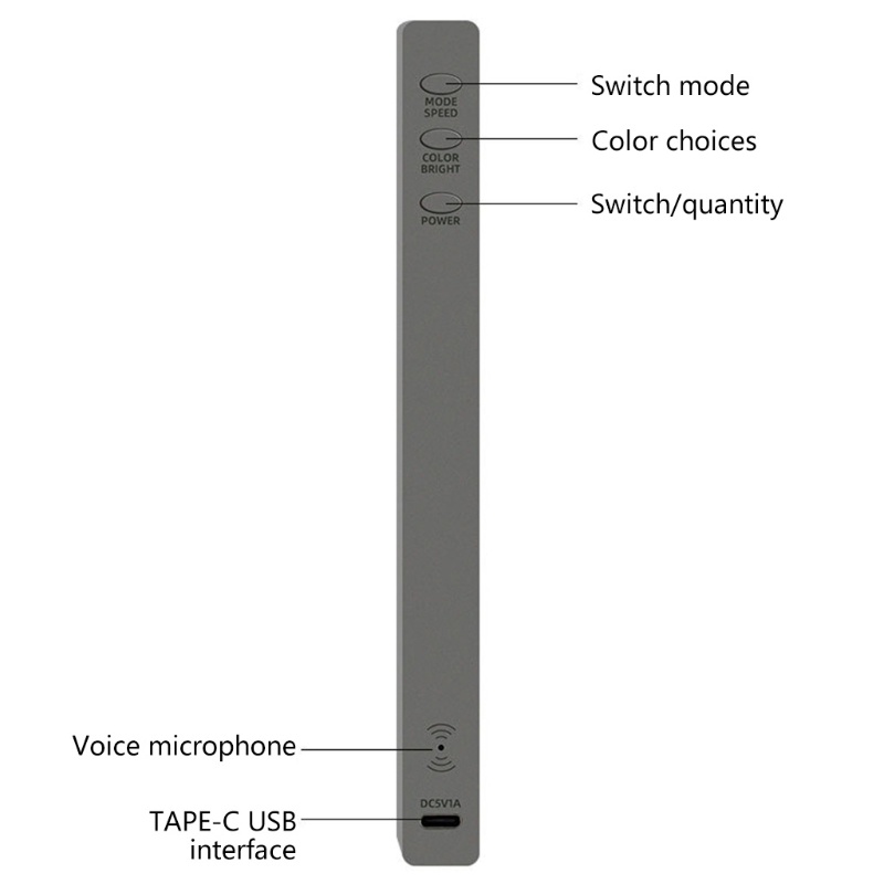 Dải Đèn Led zzz RGB 32 Màu Sắc Điều Khiển Âm Thanh 32 Màu Bạc / Đen