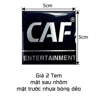 Tem dán thùng loa CAF vuông màu đen