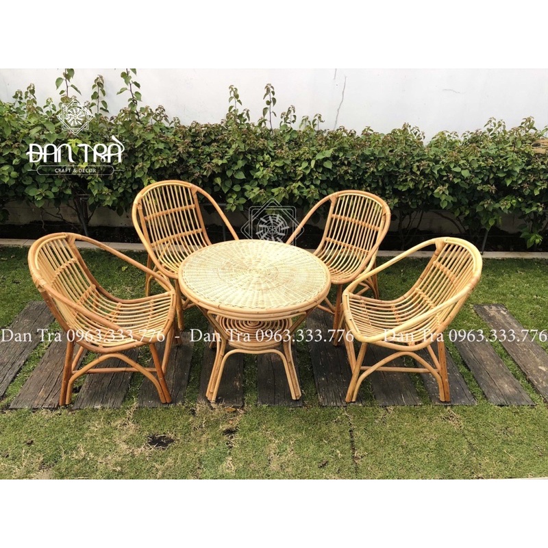 Ghế mây sò cafe cao cấp loại 1, size to 50cmx55cmx73cm, ghế mây thư giãn quán cà phê, ban công, sân vườn mây tre Đan Trà