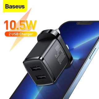 Cốc sạc Baseus 2 cổng USB phích cắm EU/UK cao cấp cho iphone 12 pro max Xiaomi Android Phone