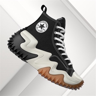 Giày thể thao canvas converse đế dày tăng chiều cao họa tiết gợn sóng cá tính