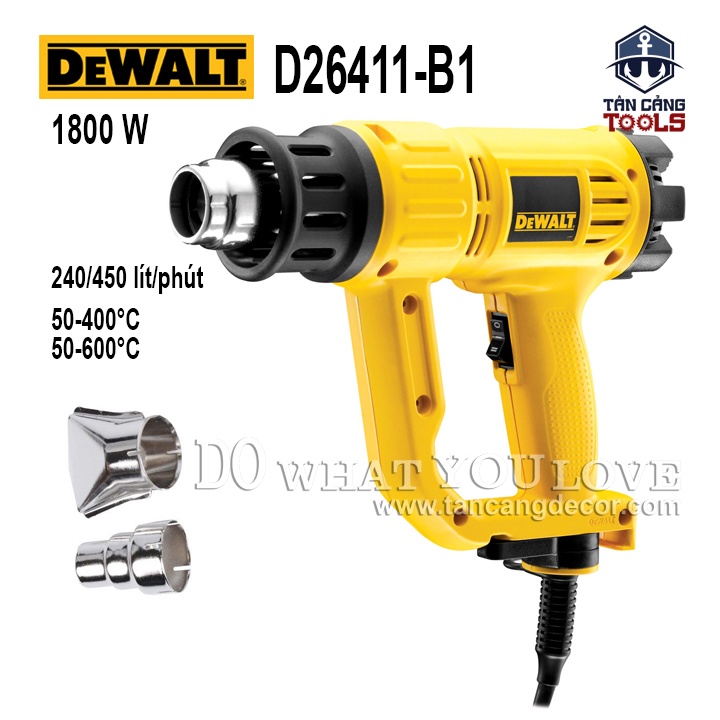 Máy thổi nhiệt 2 Cấp Độ DeWalt D26411-B1 1800W