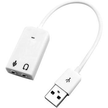 Cáp chuyển đổi USB to Sound âm thanh 7.1 trắng