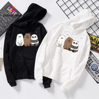 We Bare Bears Áo Hoodie Tay Dài In Hình Gấu Thời Trang Thu Đông Cho Nam Và Nữ