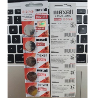 1 vĩ 5 viên pin cr2032 3v maxell pin chính hãng