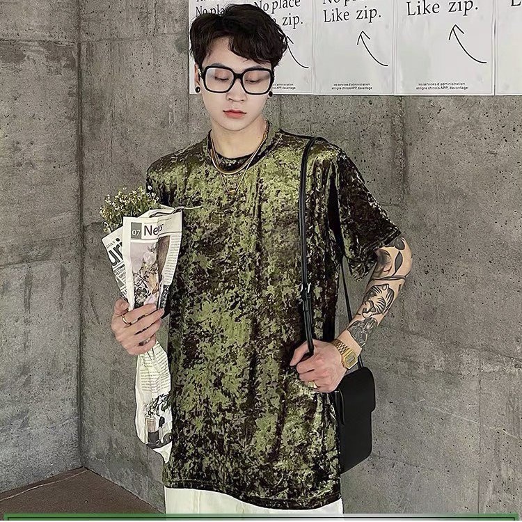 Áo nhung nam sang trọng bắt mắt - Xanh Rêu