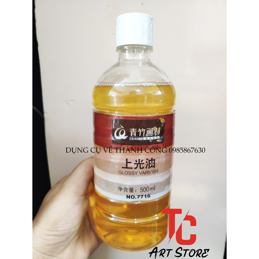 Dầu Bóng GLOSSY VARNISH Bảo Quản Tranh Sơn Dầu , Acrylic 500ML