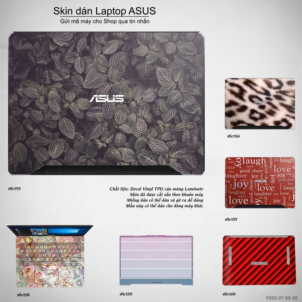 Skin dán Laptop Asus in hình Hoa văn sticker _nhiều mẫu 26 (inbox mã máy cho Shop)