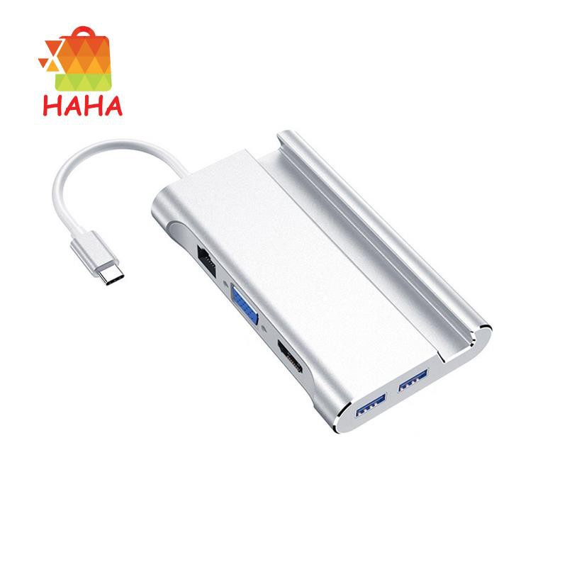 Bộ Chuyển Đổi Hdmi Usb 3.0 Hdmi Vga Rj45 Pd Hub 7 Trong 1 Đen