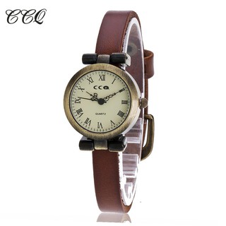 Đồng hồ đeo tay 1909 máy Quartz dây đeo da bò mặt chữ số La Mã thời trang