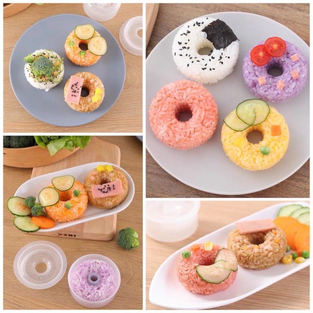 Khuôn làm cơm nắm hình bánh Donut khuôn làm cơm nắm hình vòng - cao cấp