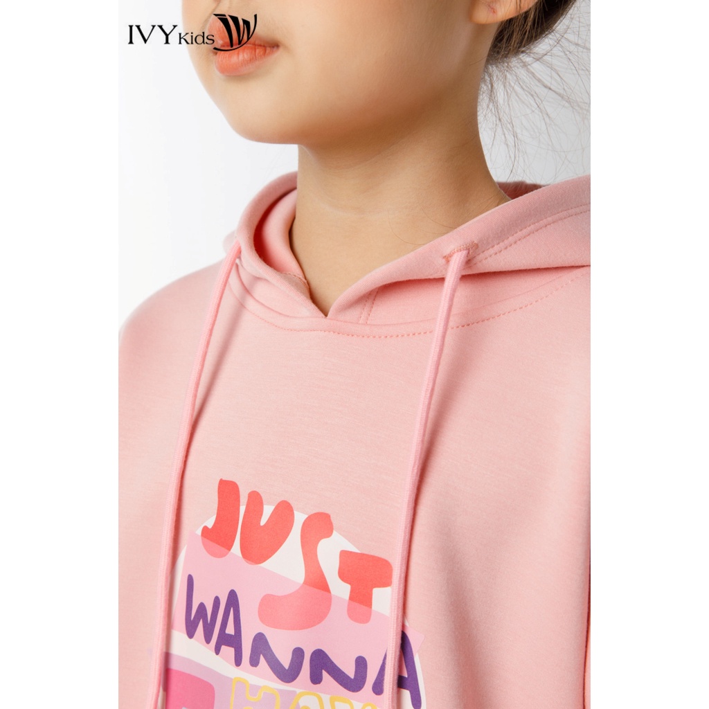 Áo hoodie bé gái Just Wanna Have Fun IVY moda MS 59G1471