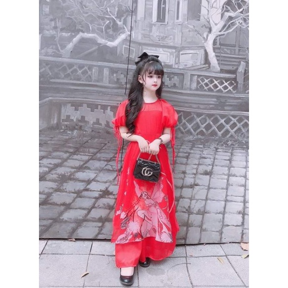 áo dài bé gái (16-40kg)
