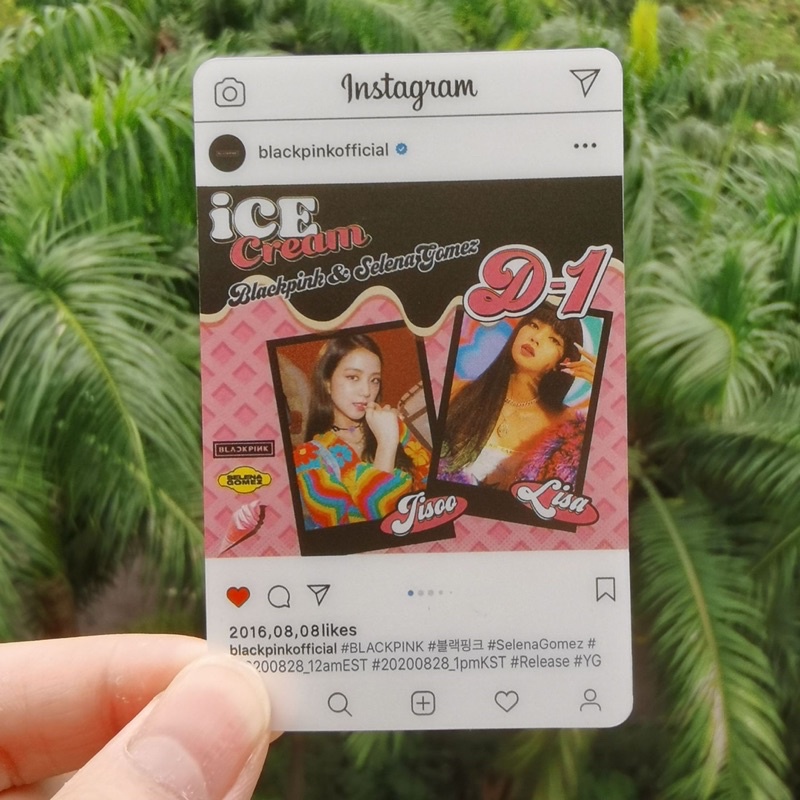 Card Blackpink Instagram Ice Cream - ảnh blackpink