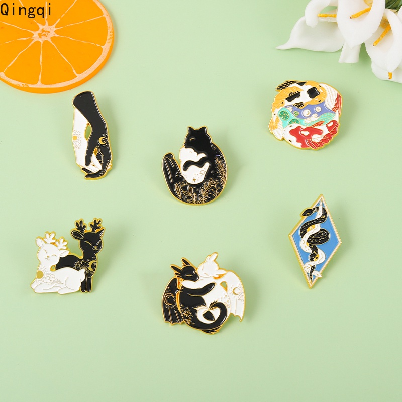 Ghim cài áo MISS ZOE tráng men hình động vật hoạt hình thích hợp làm quà tặng