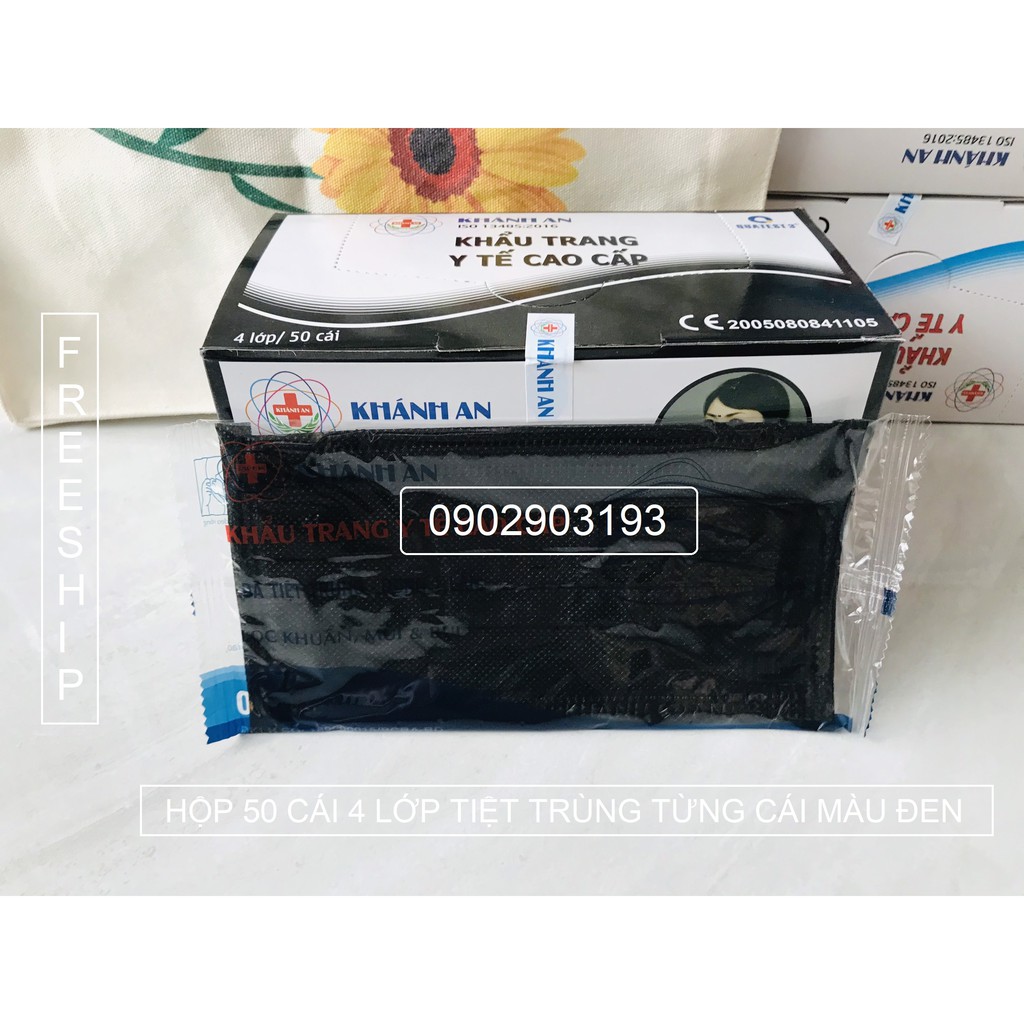 [Mã COSDAY giảm 8% đơn 150K] [Giá Sỉ] Hộp 50 cái khẩu trang y tế Khánh An 4 lớp tiệt trùng | BigBuy360 - bigbuy360.vn