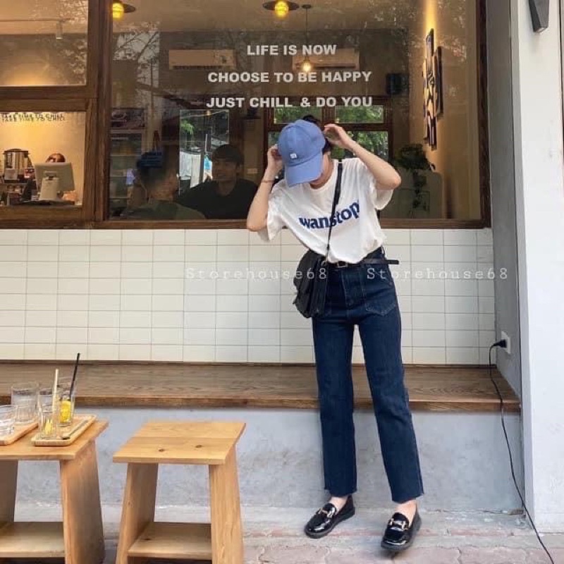 QUẦN JEANS dáng xuông basic