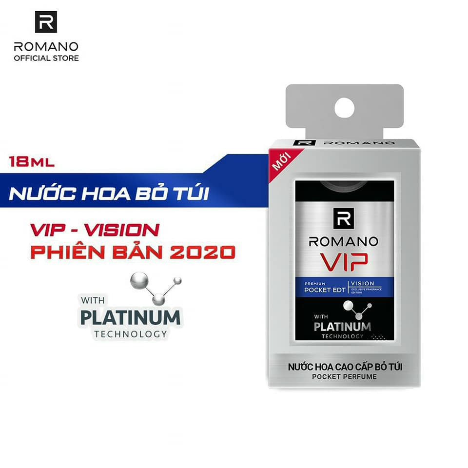 Nước hoa Cao Cấp bỏ túi Romano VIP 18ml dạng xịt