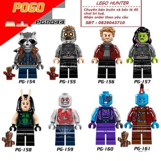 Lego Minifigures Marvel Superheroes Vệ Binh Giải Ngân Hà Vol2 StarLord Drax Gamorra Nebula Rocket Yondu Mantis POGO