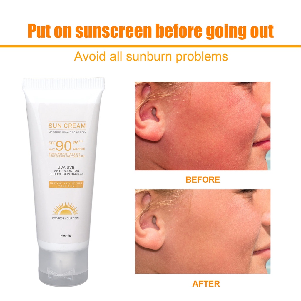 Neon074 UVA UVB Protection Sunscreen Water Resistant Refreshing Moisturizing Sunblock for Men Women 1.4oz Kem Chống Nắng Cho Da Dầu La