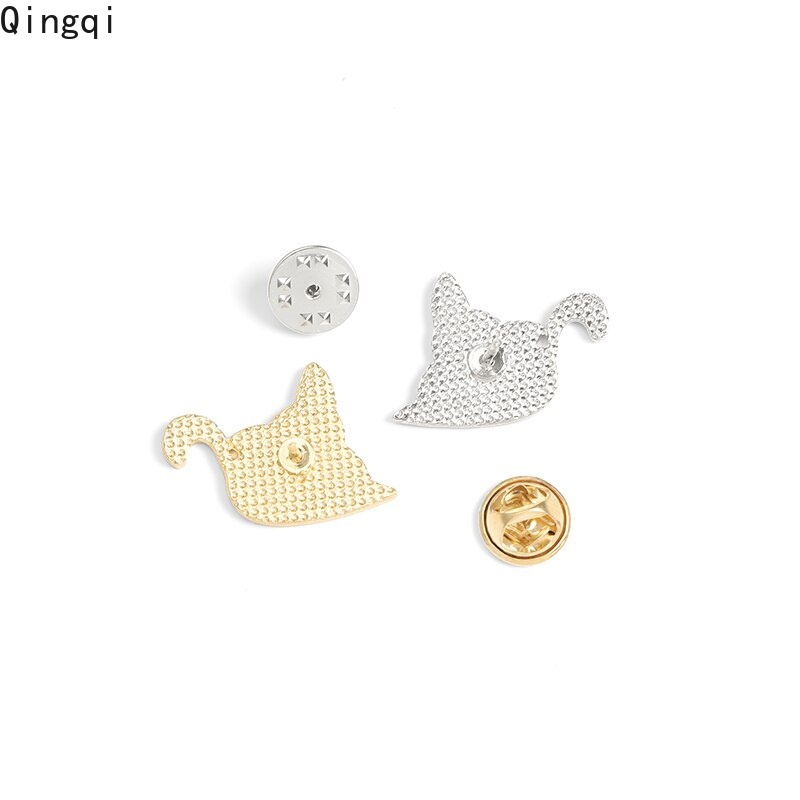 Ghim cài áo Miss Zoe hình mèo mặt trăng tráng men dễ thương