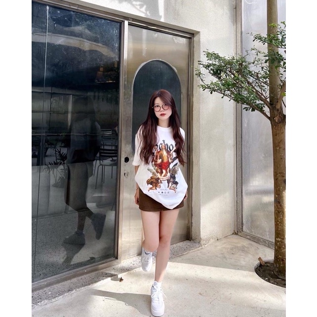 Áo Thun Unisex TeeHolic In Hình Thiên Thần Ver3 THS Màu Đen Trắng