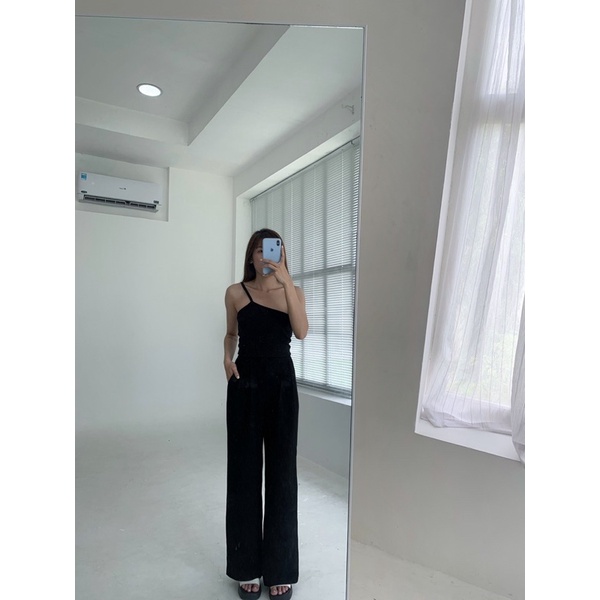 Áo crop dây chéo high fashion nữ phong cách
