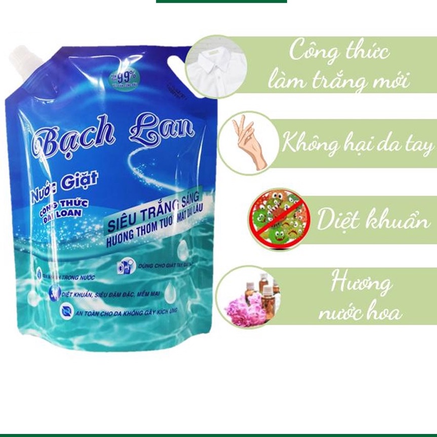 NƯỚC GIẶT BẠCH LAN HƯƠNG HOA TÚI 1.8KG
