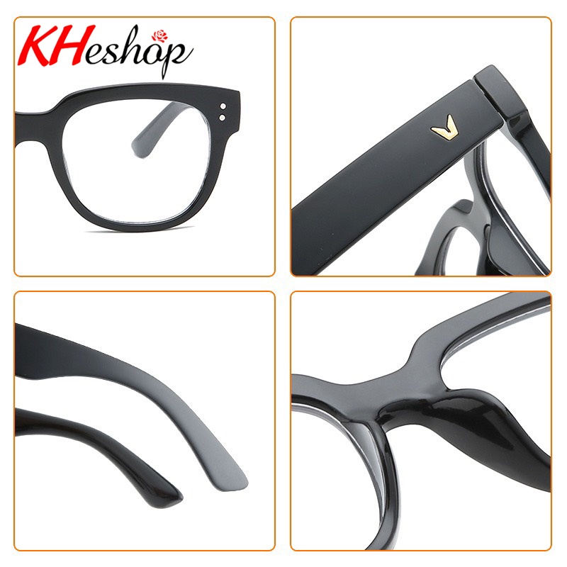 [Đẳng cấp] Kính  0 độ Gọng Vuông Chữ V màu đen siêu hot, phù hợp nam nữ tuổi Teen đi nắng cực đỉnh mã Y2203