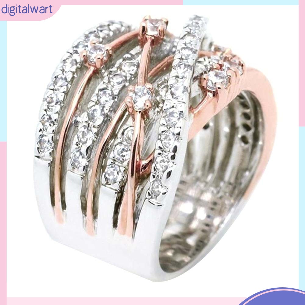 Nhẫn hợp kim đính đá lấp lánh thời trang cho nữ