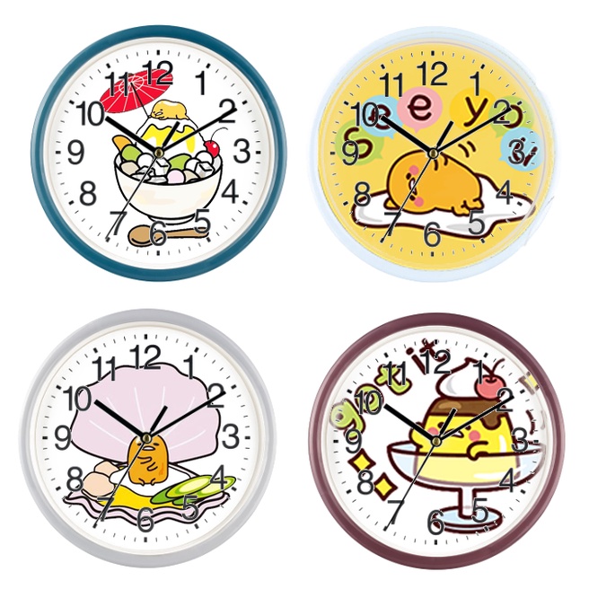 Đồng hồ treo tường trứng lười gudetama DHTI36 đồng hồ cute dễ thương 13 đến15cm