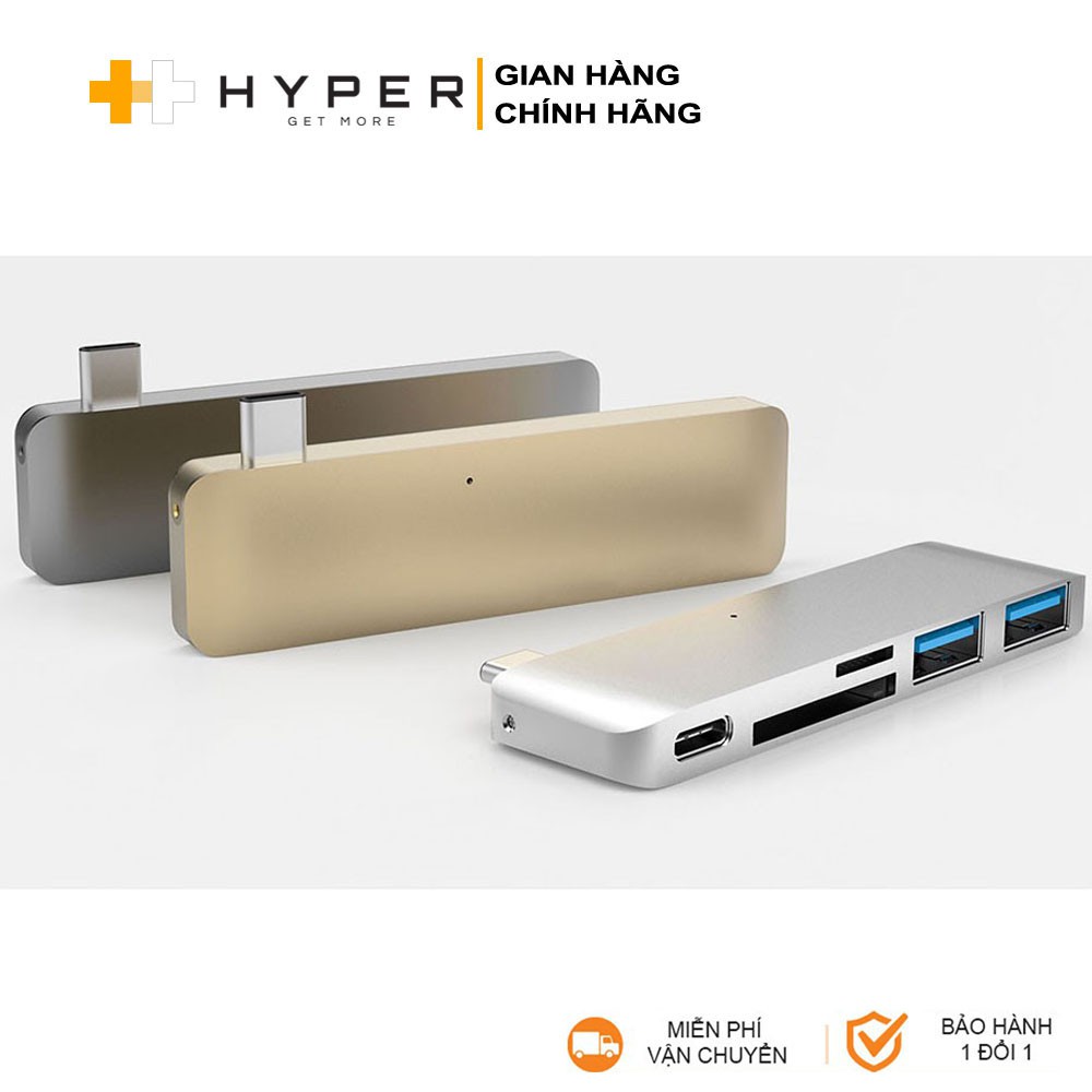 Cổng chuyển HyperDrive USB Type-C 5-in-1 Hub Charging Grey - GN21B