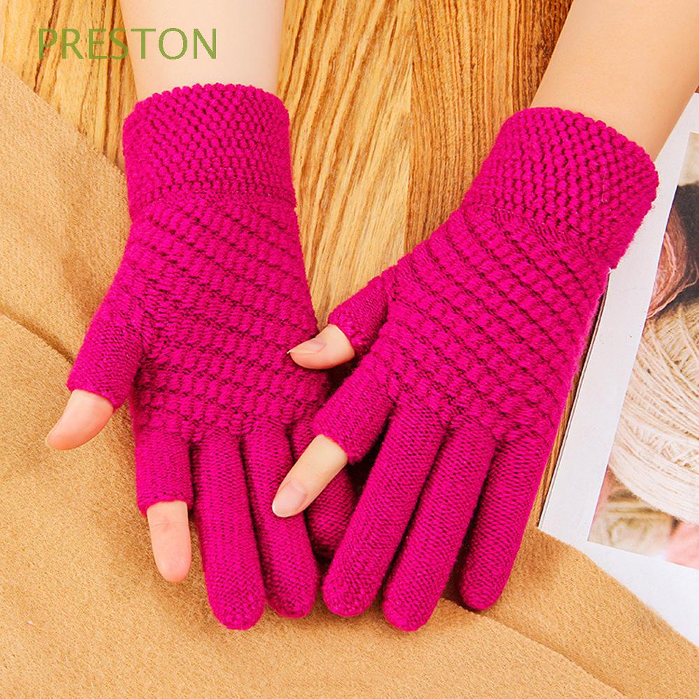 Găng Tay Len Hở Ngón Thời Trang Cho Nam Nữ