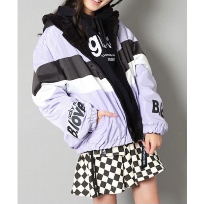 Áo Phao Hoodie Bé Gái 2 Mặt Phối Màu Korea