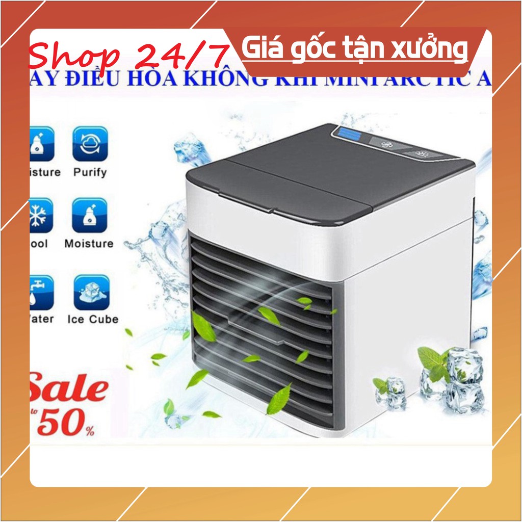 🌥️FREESHIP🌥️ Quạt Điều Hòa Mini Hơi Nước Để Bàn, Quạt Điều Hòa Mini Công Nghệ Hàn Quốc Siêu Mát - Shop 24/7