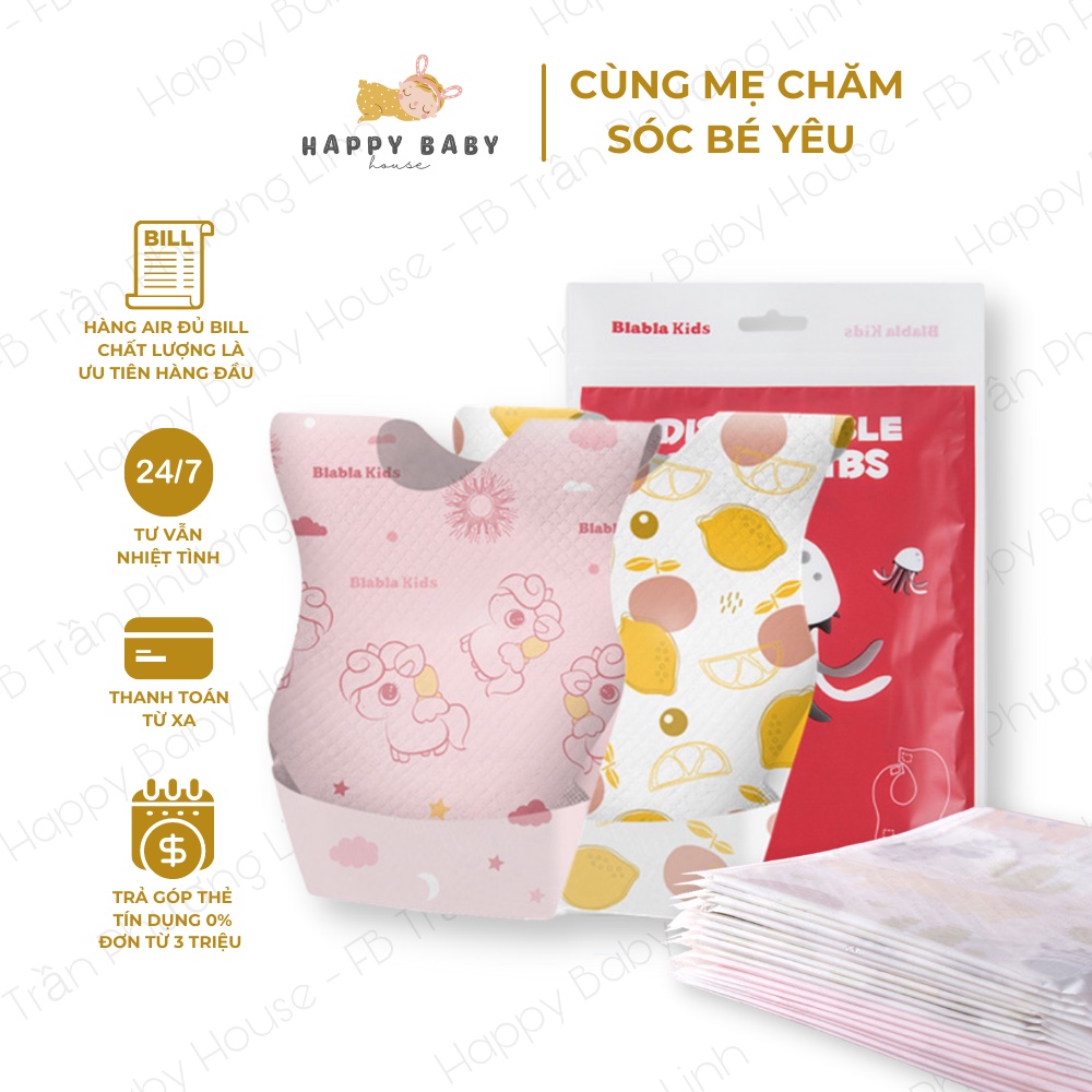 Gói 10 yếm giấy Dokis chống thấm-yếm dùng 1 lần cho bé