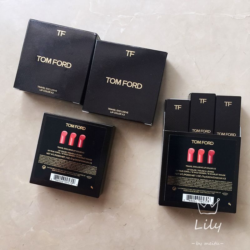 Set 3 thỏi son Tom Ford phiên bản giới hạn 16 15 80 vỏ màu đen độc đáo