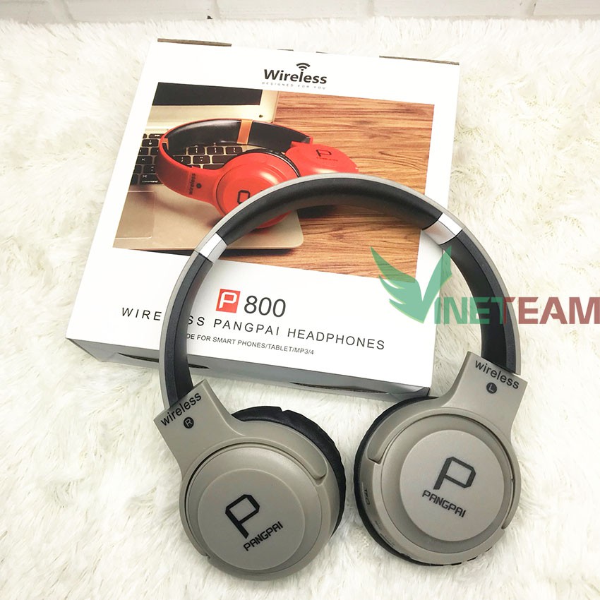 Tai nghe bluetooth chụp tai có mic pangpai p800 / P88 version 4.2 có khe cắm thẻ nhớ - Âm Thanh Đỉnh Cao -dc2983 | BigBuy360 - bigbuy360.vn