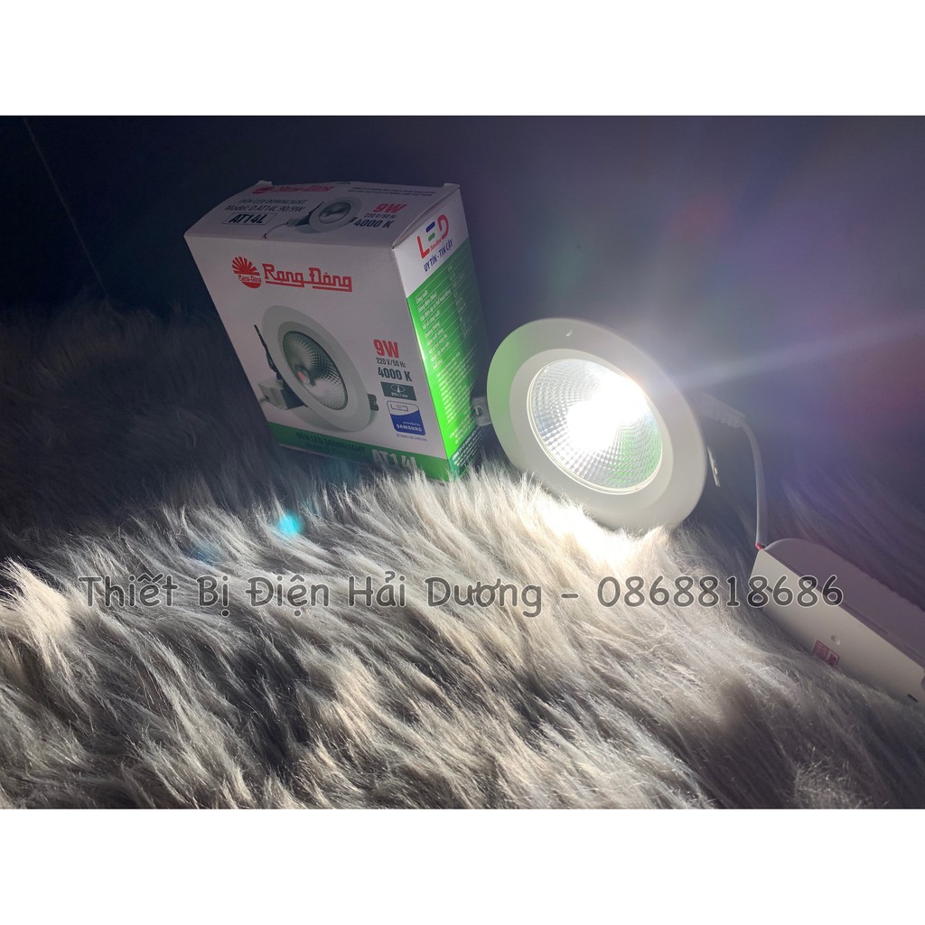 Bộ 6 Đèn downlight Rạng Đông led âm trần AT14L 90/9w (Màu trung tính 4000K)