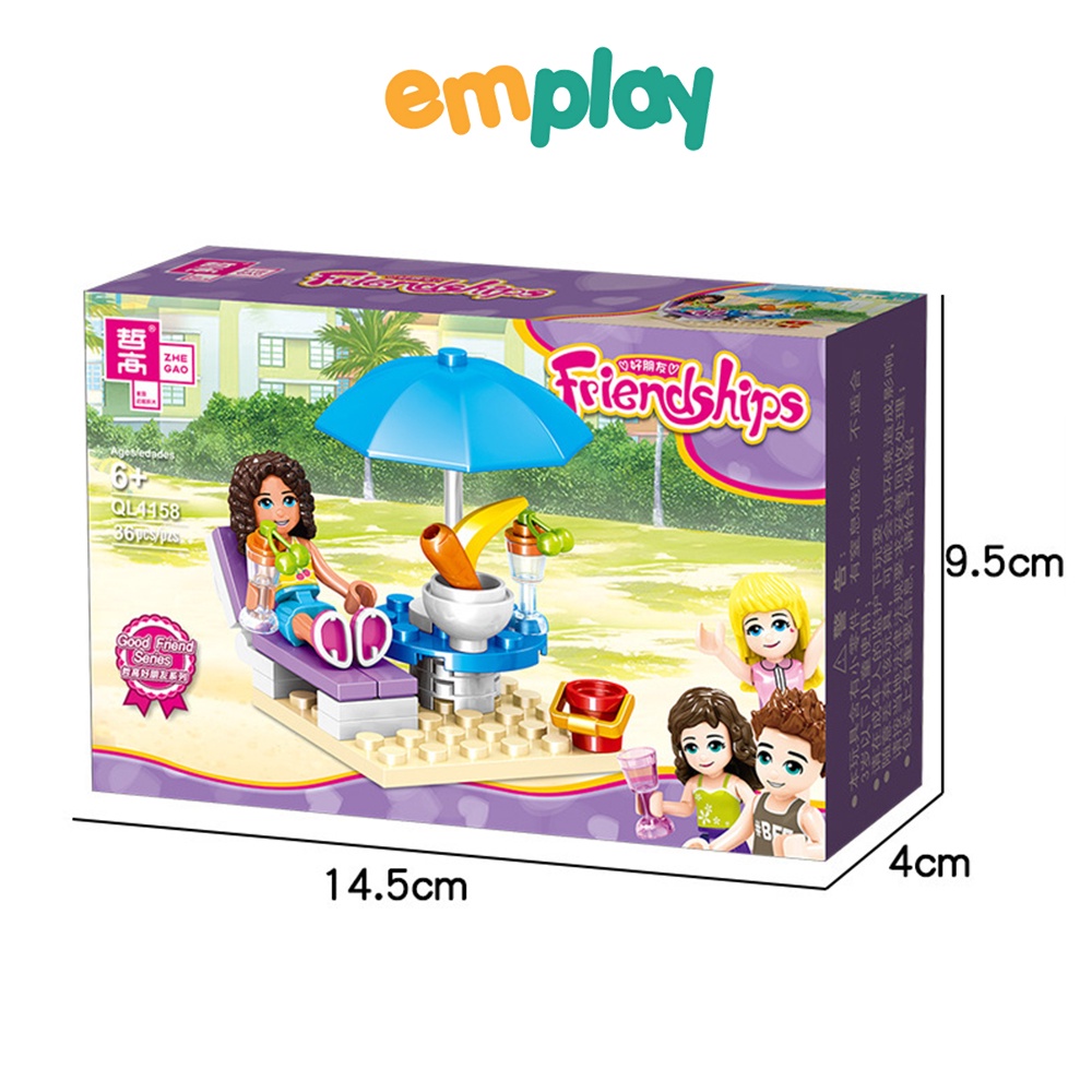 Đồ chơi xếp hình bé gái Emplay cao cấp, chất liệu nhựa ABS cao cấp an toàn, màu sắc trang nhã, thiết kế đẹp mắt đa dạng