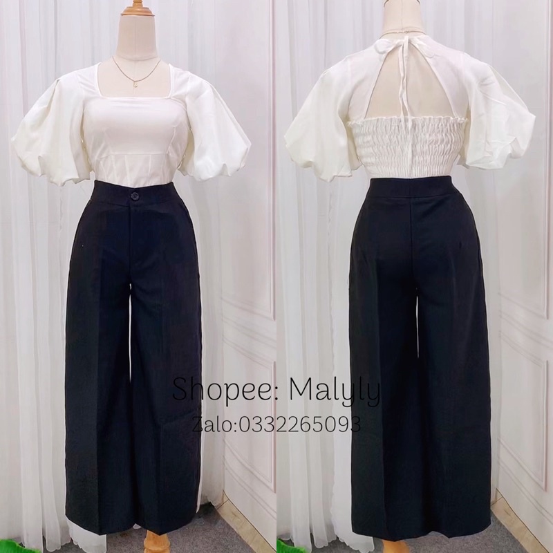 [ MÃ 330 ] ÁO TIỂU THƯ TAY PHỒNG THẮT NƠ SAU ( ẢNH SHOP CHỤP )