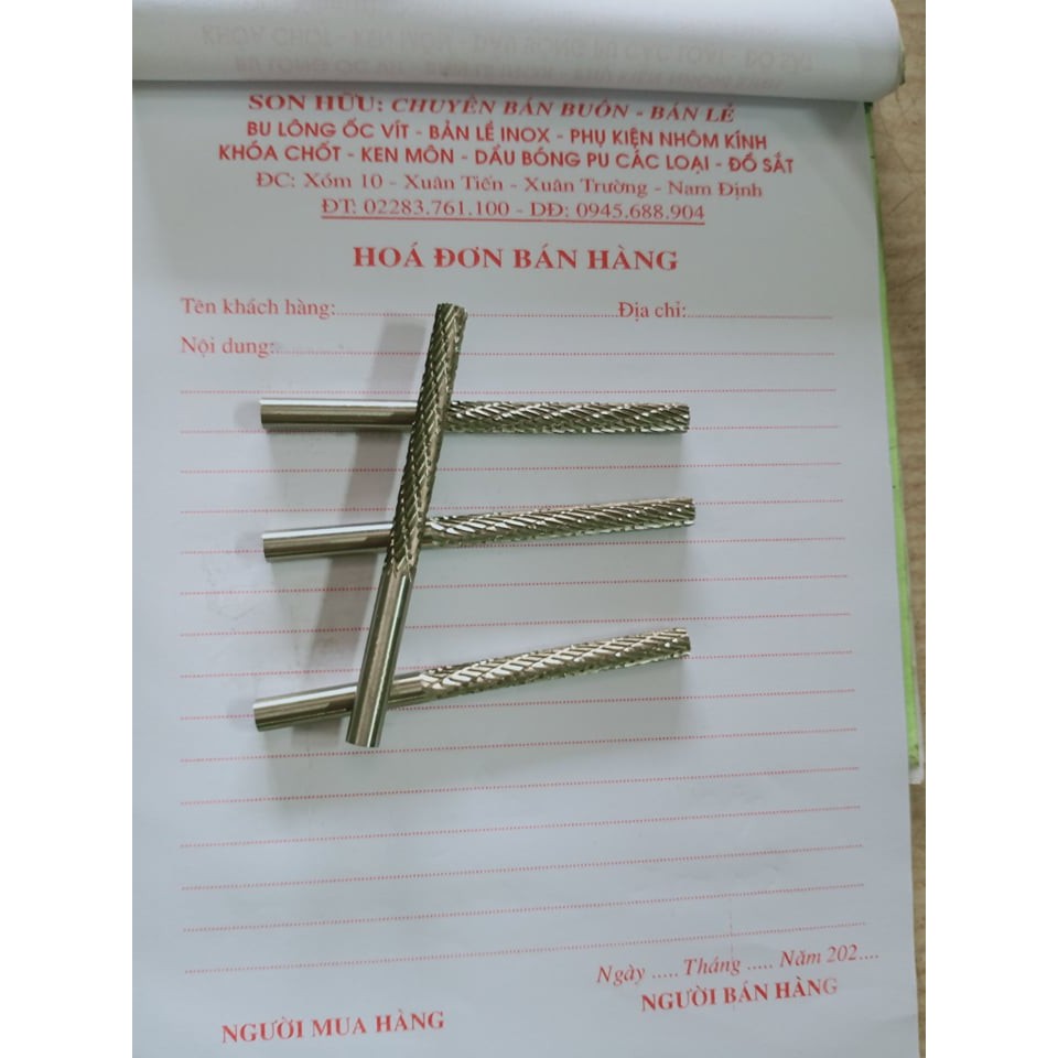 mũi dũa gỗ phay cnc chân 6mm hàng chính hãng