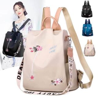 balo 2in1 chống trộm thêu hoa