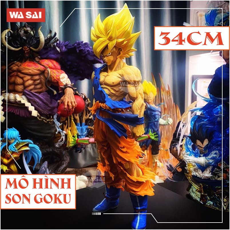 (Có sẵn - 34cm) Mô hình Son Goku 2D Dragon Ball siêu nét - Nhựa đặc cực nặng