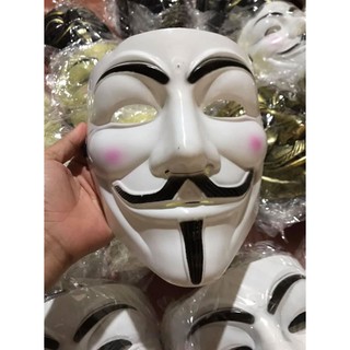 Mặt nạ Hacker trắng trang trí BarberShop