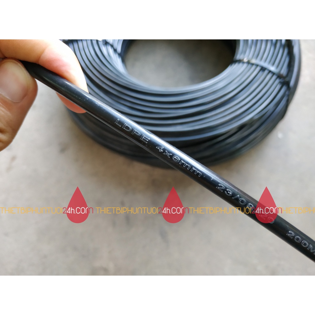 Ống dây dẫn LDPE tưới cây dây 6mm 6 li dùng trong hệ thống tưới nhỏ giọt tưới phun sương hàng chuẩn - MHL