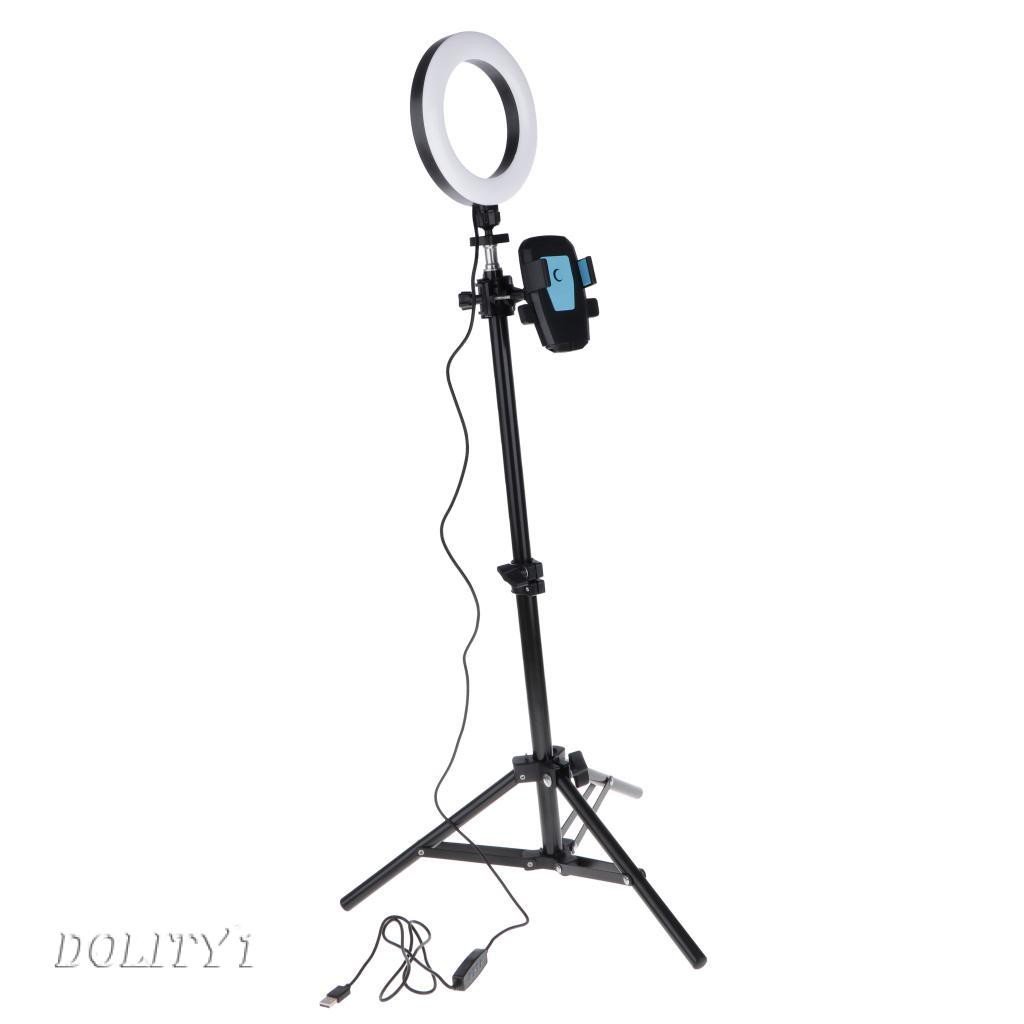 (Doity 1) 6 &quot;Led Light With Tripod With Tripod Phone Holder For