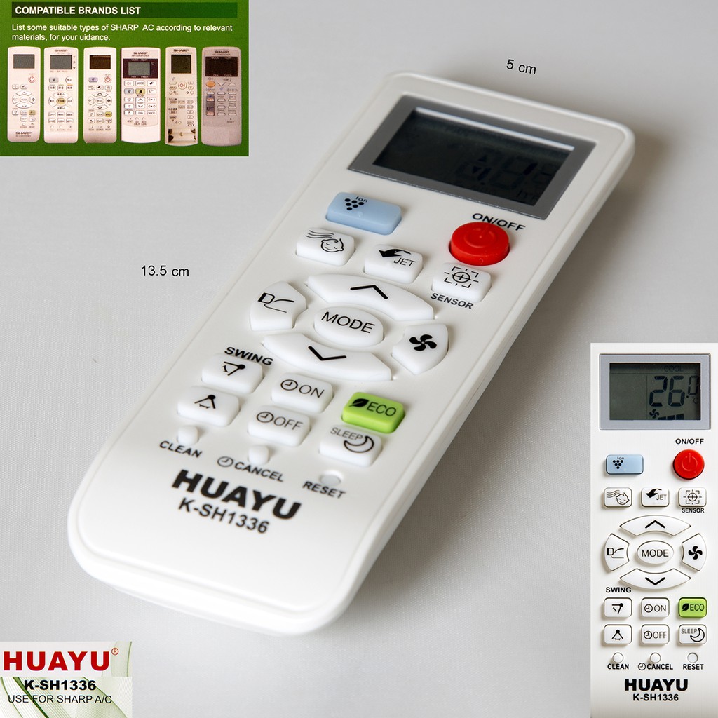 Remote máy lạnh Sharp đa năng Huayu K SH1336