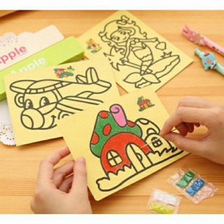 tranh cát A5 kích cỡ 20,5*15cm